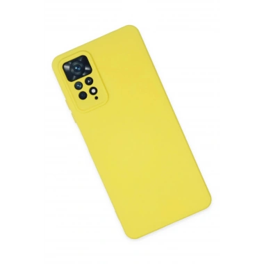 Mey İthalat®   Redmi Note 11 Pro Kılıf Nano içi Kadife Silikon - Sarı