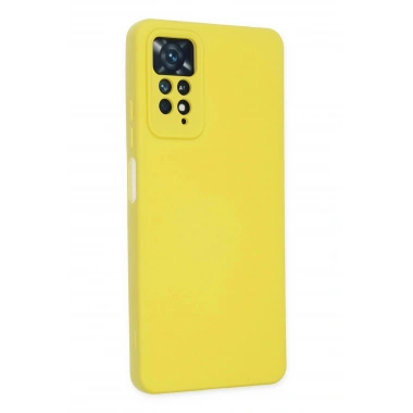 Mey İthalat®   Redmi Note 11 Pro Kılıf Nano içi Kadife Silikon - Sarı