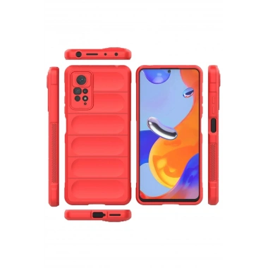 Mey İthalat®   Redmi Note 11 Pro Kılıf Optimum Silikon - Kırmızı