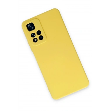 Mey İthalat®   Redmi Note 11 Pro Plus 5G Kılıf Nano içi Kadife Silikon - Sarı