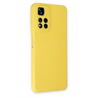 Mey İthalat®   Redmi Note 11 Pro Plus 5G Kılıf Nano içi Kadife Silikon - Sarı