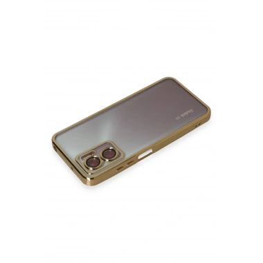 Mey İthalat®   Redmi Note 11E Kılıf  Lensli Silikon - Gold