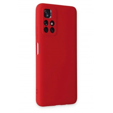 Mey İthalat®   Redmi Note 11T Kılıf Nano içi Kadife Silikon - Kırmızı