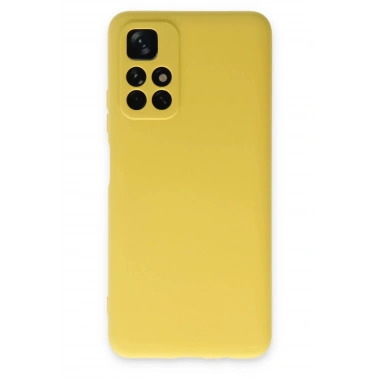 Mey İthalat®   Redmi Note 11T Kılıf Nano içi Kadife Silikon - Sarı
