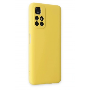 Mey İthalat®   Redmi Note 11T Kılıf Nano içi Kadife Silikon - Sarı