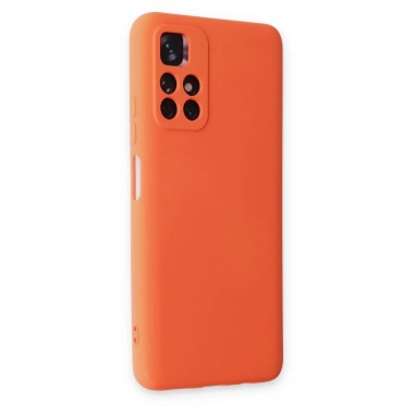 Mey İthalat®   Redmi Note 11T Kılıf Nano içi Kadife Silikon - Turuncu