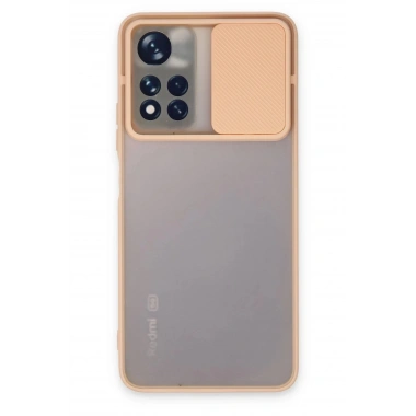 Mey İthalat®   Redmi Note 11T Kılıf Palm Buzlu Kamera Sürgülü Silikon - Pembe