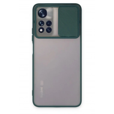 Mey İthalat® Redmi Note 11T Kılıf Palm Buzlu Kamera Sürgülü Silikon - Yeşil