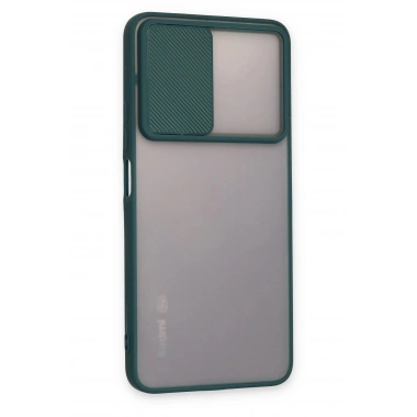 Mey İthalat® Redmi Note 11T Kılıf Palm Buzlu Kamera Sürgülü Silikon - Yeşil