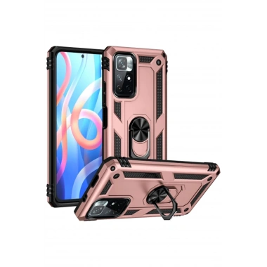 Mey İthalat® Redmi Note 11T Kılıf Sofya Yüzüklü Silikon Kapak - Rose