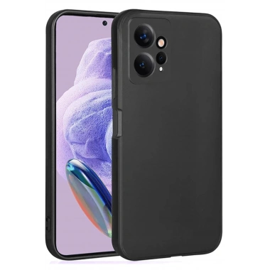 Mey İthalat®   Redmi Note 12 4G Kılıf First Silikon - Siyah