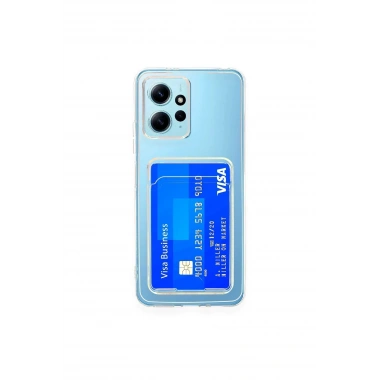 Mey İthalat®   Redmi Note 12 4G Kılıf Kart Şeffaf Silikon - Şeffaf