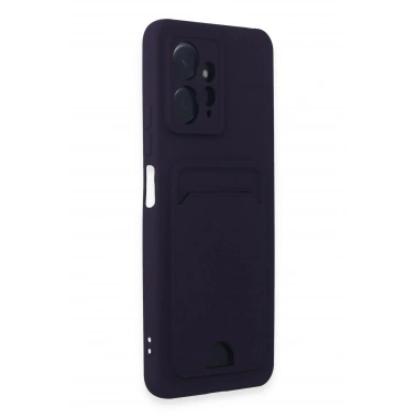 Mey İthalat®   Redmi Note 12 4G Kılıf Kelvin Kartvizitli Silikon - Derin Mor