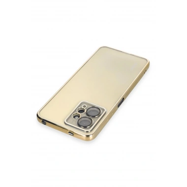 Mey İthalat®   Redmi Note 12 4G Kılıf  Lensli Silikon - Gold
