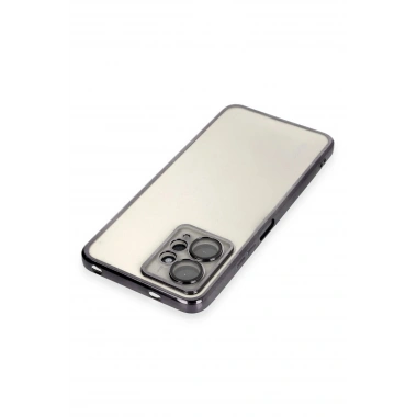 Mey İthalat®   Redmi Note 12 4G Kılıf  Lensli Silikon - Siyah
