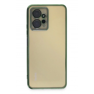 Mey İthalat®   Redmi Note 12 4G Kılıf  Lensli Silikon - Yeşil