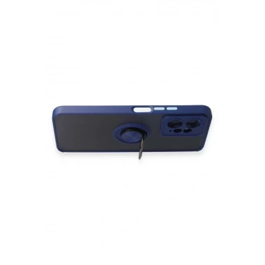 Mey İthalat®   Redmi Note 12 4G Kılıf Montreal Yüzüklü Silikon Kapak - Lacivert