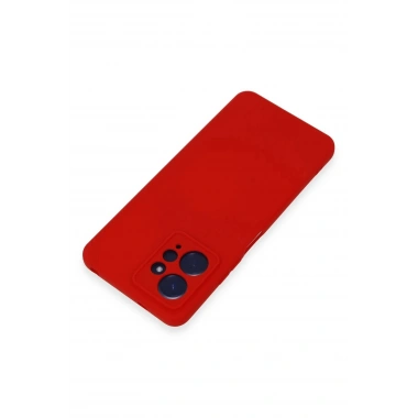 Mey İthalat®   Redmi Note 12 4G Kılıf Nano içi Kadife Silikon - Kırmızı