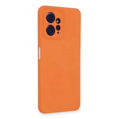 Mey İthalat®   Redmi Note 12 4G Kılıf Nano içi Kadife Silikon - Turuncu