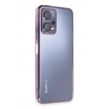 Mey İthalat®   Redmi Note 12 5G Kılıf  Lensli Silikon - Mor