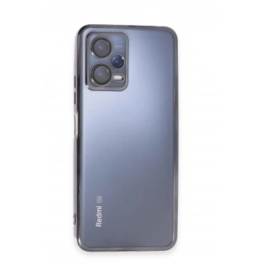 Mey İthalat®   Redmi Note 12 5G Kılıf  Lensli Silikon - Siyah