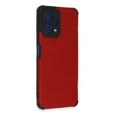 Mey İthalat®   Redmi Note 12 5G Kılıf Loop Deri Silikon - Kırmızı