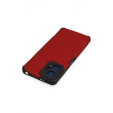 Mey İthalat®   Redmi Note 12 5G Kılıf Loop Deri Silikon - Kırmızı