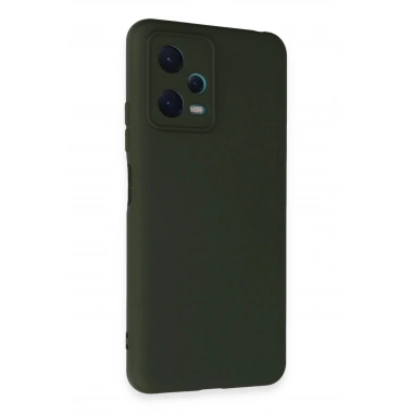 Mey İthalat®   Redmi Note 12 5G Kılıf Nano içi Kadife Silikon - Koyu Yeşil