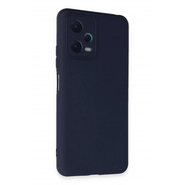Mey İthalat®   Redmi Note 12 5G Kılıf Nano içi Kadife Silikon - Lacivert
