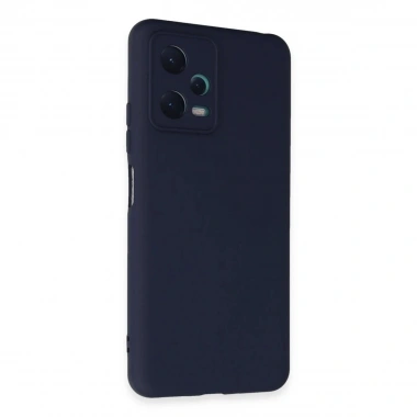 Mey İthalat®   Redmi Note 12 5G Kılıf Nano içi Kadife Silikon - Lacivert