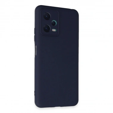 Mey İthalat®   Redmi Note 12 5G Kılıf Nano içi Kadife Silikon - Lacivert