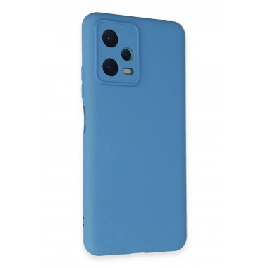 Mey İthalat®   Redmi Note 12 5G Kılıf Nano içi Kadife Silikon - Mavi