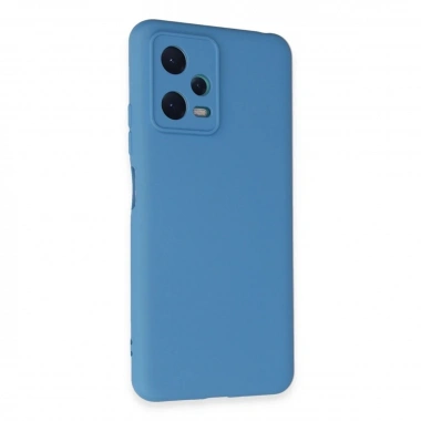 Mey İthalat®   Redmi Note 12 5G Kılıf Nano içi Kadife Silikon - Mavi