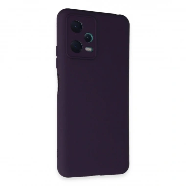 Mey İthalat®   Redmi Note 12 5G Kılıf Nano içi Kadife Silikon - Mor