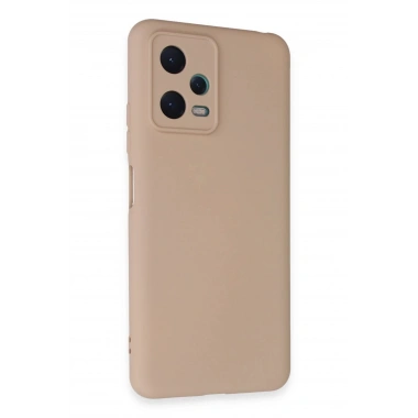 Mey İthalat®   Redmi Note 12 5G Kılıf Nano içi Kadife Silikon - Pudra