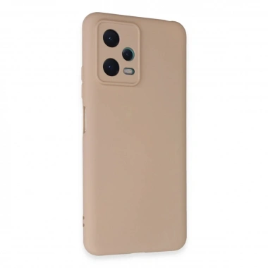 Mey İthalat®   Redmi Note 12 5G Kılıf Nano içi Kadife Silikon - Pudra