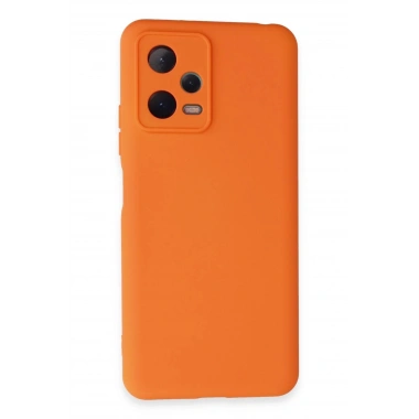 Mey İthalat®   Redmi Note 12 5G Kılıf Nano içi Kadife Silikon - Turuncu