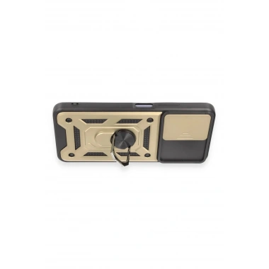 Mey İthalat®   Redmi Note 12 5G Kılıf Pars Lens Yüzüklü Silikon - Gold