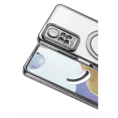 Mey İthalat®   Redmi Note 12 Pro 4G Joke Simli Magneticsafe Kılıf - Siyah