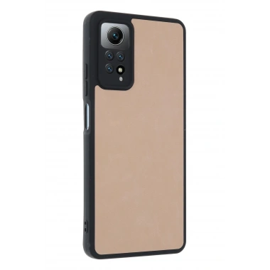 Mey İthalat®   Redmi Note 12 Pro 4G Kılıf Aras Deri Kapak - Pudra