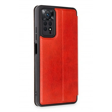 Mey İthalat® Redmi Note 12 Pro 4G Kılıf Flip Cover - Kırmızı