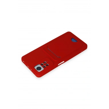 Mey İthalat®   Redmi Note 12 Pro 4G Kılıf Kelvin Kartvizitli Silikon - Kırmızı