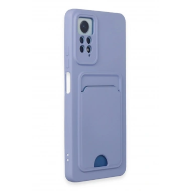 Mey İthalat®   Redmi Note 12 Pro 4G Kılıf Kelvin Kartvizitli Silikon - Lila