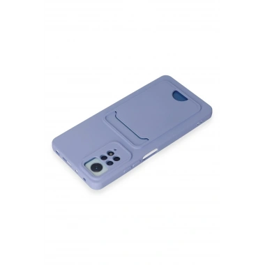 Mey İthalat®   Redmi Note 12 Pro 4G Kılıf Kelvin Kartvizitli Silikon - Lila