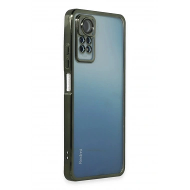 Mey İthalat®   Redmi Note 12 Pro 4G Kılıf  Lensli Silikon - Yeşil