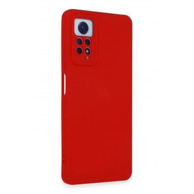 Mey İthalat®   Redmi Note 12 Pro 4G Kılıf Nano içi Kadife Silikon - Kırmızı