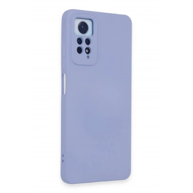 Mey İthalat®   Redmi Note 12 Pro 4G Kılıf Nano içi Kadife Silikon - Lila