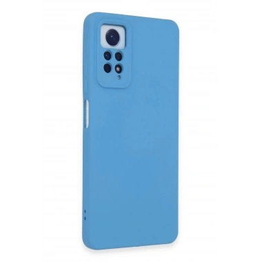Mey İthalat®   Redmi Note 12 Pro 4G Kılıf Nano içi Kadife Silikon - Mavi