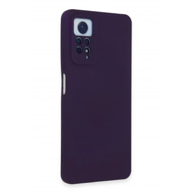 Mey İthalat®   Redmi Note 12 Pro 4G Kılıf Nano içi Kadife Silikon - Mor