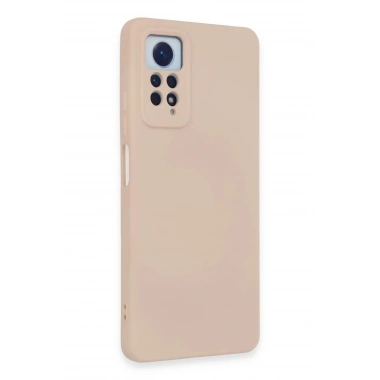 Mey İthalat®   Redmi Note 12 Pro 4G Kılıf Nano içi Kadife Silikon - Pudra